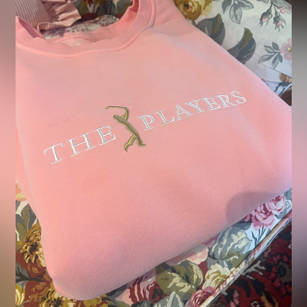 Barstool Sports Players Championship TPC Sawgrass Pink Crewneck Sweater